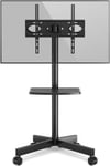 RFIVER Mobile TV Stand on wheels for 27-60 Inch TVs, Tilt Height Adjustable TV