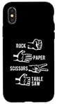 iPhone X/XS Rock Paper Scissors Table Saw Game Gamers Paper Gaming Case