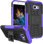 Samsung A5 2017 Coque - Etui Housse Robuste Protection De Double Couche D'armure Lourde Antichoc Housse Avec Béquille Pour Samsung Galaxy A5 2017. Hyun Purple