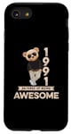 Coque pour iPhone SE (2020) / 7 / 8 Ours en peluche original Awesome 34e anniversaire homme femme 1991