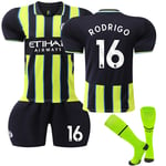 24-25 Nya Manchester City Away Football Kits #16 Rodrigo Träningströjor 28