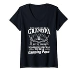 Womens It Takes Someone Special To Be A Camping Papa Travel Designe V-Neck T-Shirt