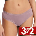 Sloggi Trosor 3P GO Crush Hipster Briefs Sand/rosa bomull X-Small Dam