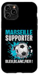 Coque pour iPhone 11 Pro Marseille Supporter Football Cadeau Fan Foot Marseillais