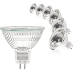 MR16 Spot Light Bulb, 12V 20W Ljuskälla, Gu5.3 Ljuskälla Dimbar MR16 Ljuskälla, 2 Pin Halogenlampor Varm Vit 2700K，6-pack