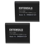 EXTENSILO 2x Batteries compatible avec Olympus TG-1, Powers SP-100, SH-50 iHs, TG-Tracker appareil photo, reflex numérique (1050mAh, 3,7V, Li-ion)