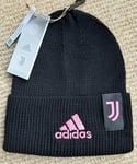 Official LARGE ADIDAS JUVENTUS Black Pink Football BEANIE HAT Toque OSFL HN6953