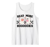 Ghost Reading Halloween Book Lover Cute Bookworm Tank Top