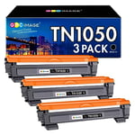 GPC Image TN1050 Compatible Cartouche de Toner Remplacement pour Brother TN-1050 pour Brother DCP-1510 DCP-1512 DCP-1610W DCP-1612W HL-1110 HL-1112 HL-1210W HL-1212W MFC-1810 MFC-1910W (Noir, 3 Pack)