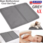 4 X Magic Cool Cooling Gel Pad Pillow Cooling Mat Laptop Cushion Yoga Pet Bed UK