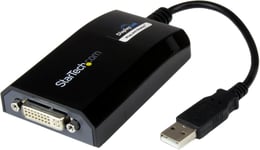 Carte graphique USB vers DVI - Adaptateur Vidéo Double Écran/Multi-écrans USB 2.0 vers DVI - Carte Graphique/Vidéo d'Ordinateur Portable USB Externe - Pour PC et MAC - 1920 x 1200 (USB2DVIPR.[V482]