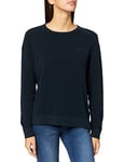 Gant Women's Cotton Pique C-Neck Jumper, Evening Blue, M