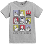 T-Shirt Enfant Star Wars : Les Derniers Jedi Côté Clair - Gris - 11 - 12 Years