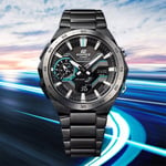 Casio Edifice ECB-2200DD-1A Windflow Series Solar Power Black Ion Plated Watch