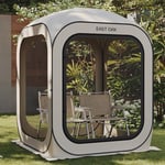 EAST OAK Tente Pop-up Portable, Tente instantanée de 1,2 x 1,2 m avec Sac de Transport pour Patio, Jardin, terrasse et activités de Plein air, Beige