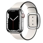 Modernt spänneband för Apple Watch Band 45mm 41mmm 44mm/40mm 38 42mm 49mm Correa Läderarmband Iwatch Serie 3 6 Se 7 8 Ultra chalk 40mm 38mm 41mm