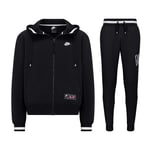 Nike Mens Air Full Zip Tracksuit in Black Cotton - Size Medium