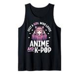 Just a Girl Who Loves Anime and K-Pop Anime Merch Japanese Tank Top