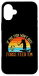 Coque pour iPhone 16 Plus Bowfishing Force Feed Them, pêcheur, arc et flèche