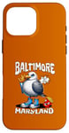 Coque pour iPhone 16 Pro Max Baltimore Maryland Seagull French Fries Souvenir drôle