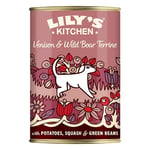 Lily's Kitchen Made with Natural Ingredients Adult Wet Dog Food Tin Venison & Wild Boar Terrine 6 x 400g