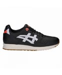 Asics Gelsaga Mens Black Trainers Leather - Size UK 5.5