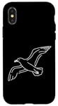 Coque pour iPhone X/XS Line Art Oiseau et ornithologue Goéland argenté