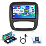 【2+64G】 Wireless Carplay 9''Android Autoradio 2 Din pour Renault TRAFIC/Opel VIVARO 2015 Android Auto avec écran HiFi Bluetooth RDS/FM Radio +AHD Caméra de recul+CANBUS