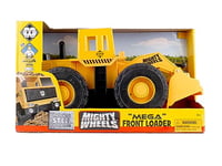 Mighty wheels Steel Mega Front Loader Truck Toy 16" - Large Free-wheeling Excavator Toy with Movable Scoop - Durable Steel and Plastic Digger Toys - Construction Toys for 3+ Year Old Boys and Girls