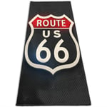 CONICIXI Tapis Yoga American Route 66 Vintage Highway Contexte Tapis d'exercice Pilates de 5 mm pour rester à la maison d'entraînement Gym Fitness Meditation