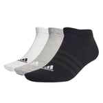 adidas Thin and Light Sportswear 3 Pairs Chausettes basses, Medium Grey Heather/White/Black, XL