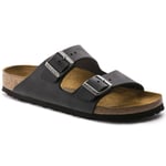 Birkenstock Unisex Arizona Oiled Leather Regular Black, 45