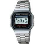 Klocka - Casio - A168WA-1A - Mineralglas - Tidsmätning 1/100 sek - Daglig alarm