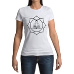 T-Shirt Femme Col Rond Buddha Lotus Meditation Bien Etre Buddhisme Mandala