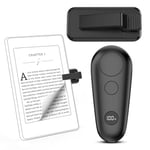 Remote Control Page Turner for Kindle Paperwhite Oasis Scribe eReaders, Page Turner Clicker for iPad Tablets Reading Novels Taking, Phone Camera Video Record Remote Triggers, Black