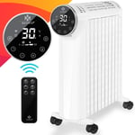 Radiateur à huile 2500W Chauffage électrique Radiateur électrique économe en énergie avec écran WiFi App & télécommande écran tactile - Mobil Öl