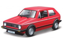 Bburago Volkswagen Golf Mk1 Gti (1979) 1/24, Modellveteranbil, Förmonterad, 1:24, Volkswagen Golf Mk1 Gti, Alla, Röd