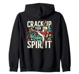 Crack Up Your Holiday Spirit Funny Christmas Kick Nutcracker Zip Hoodie