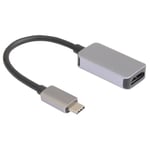 Prokord Usb C - Hdmi Adapter 4k@60hz Premium Metal Usb C Hdmi Sølv, Sort