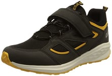 Jack Wolfskin Vojo Vent VC K Sneaker, Black/Burly Yellow XT, 2 UK Child