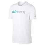 Nike - M NSW Hybrid 1 - T-shirt - Homme - Blanc (Cactus Poussiéreux/Turquoise Sport) - FR : XL (Taille Fabricant : XL)