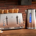 Russell Hobbs Eclipse Copper Kettle & 4 Slice Toaster