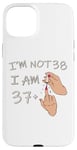 Coque pour iPhone 15 Plus Im Not 38, I Am 37 Plus 1 Middle Finger, 38th bday 1986