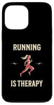 Coque pour iPhone 13 Pro Max Running Therapy Pantalon de course à pied pour femme