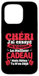 Coque pour iPhone 15 Pro Chéri J'ai Essayé De Te Trouver Cadeau Saint Valentin Amour