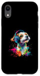 iPhone XR Artistic Colorful Jack Russell Terrier Headphones Dog Jacky Case