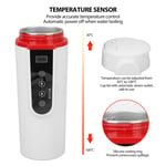 (White)Electric Heated Travel Mug 500ml Capacity Car Water Heating Cup Rust