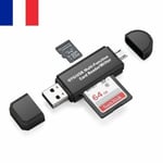 Pointez sur l'image pour zoomer LECTEUR-ADAPTATEUR-CARTE-MEMOIRE-MICRO-SD-SDHC-MMC-TF-TFLASH-CARD-READER-USB-2 miniature 1 LECTEUR-