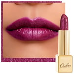 OULAC Métallique Briller Rouge a Levre Prune, Rouge à lèvres Pailleté Très Pigmentés et Crémeuse, Hydratation Longue Durée et Confort pour les Lèvres, Vegan 4,3g, (04) Sugar Plum