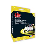 UPrint C-2500XL-PACK - Pack de 4 - XL - noir, jaune, cyan, magenta - compatible - cartouche d'encre - pour Canon MAXIFY iB4050, iB4150, MB5050, MB5150, MB5155, MB5350, MB5450, MB5455